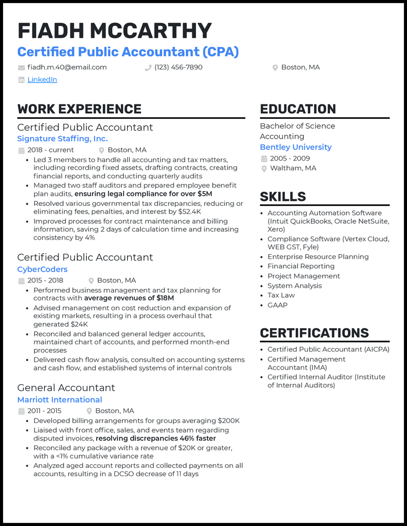 3-cpa-resume-examples-templates-guide