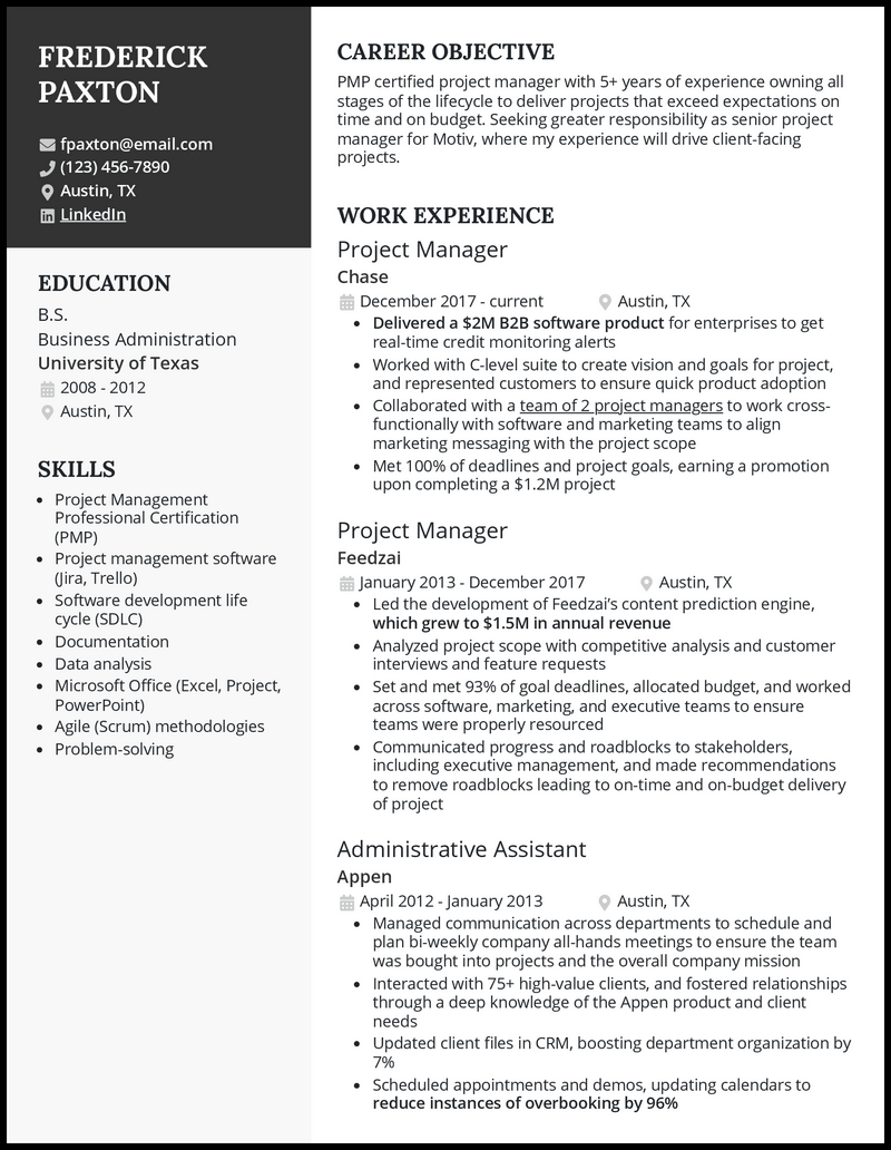 3 Senior Project Manager Resume Examples for 2024
