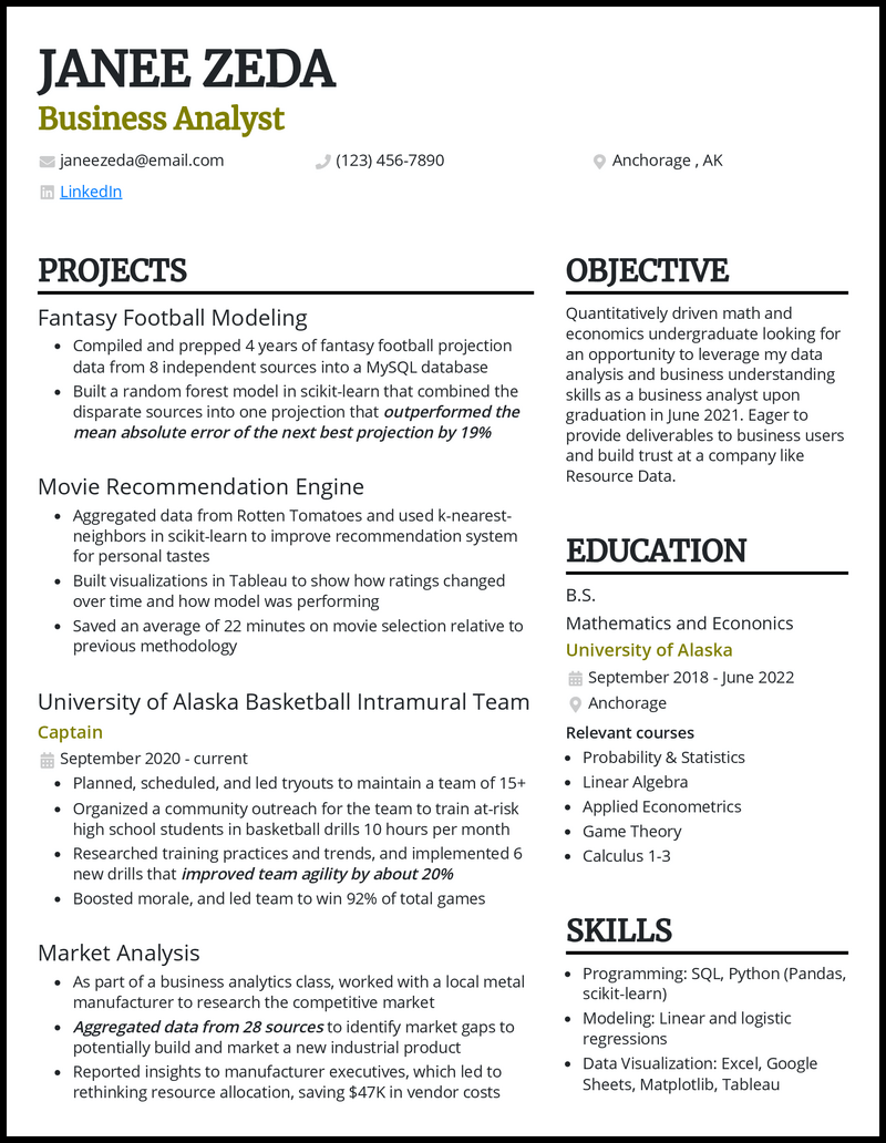 5 College Student No Experience Resume Examples & Templates [Edit Free]
