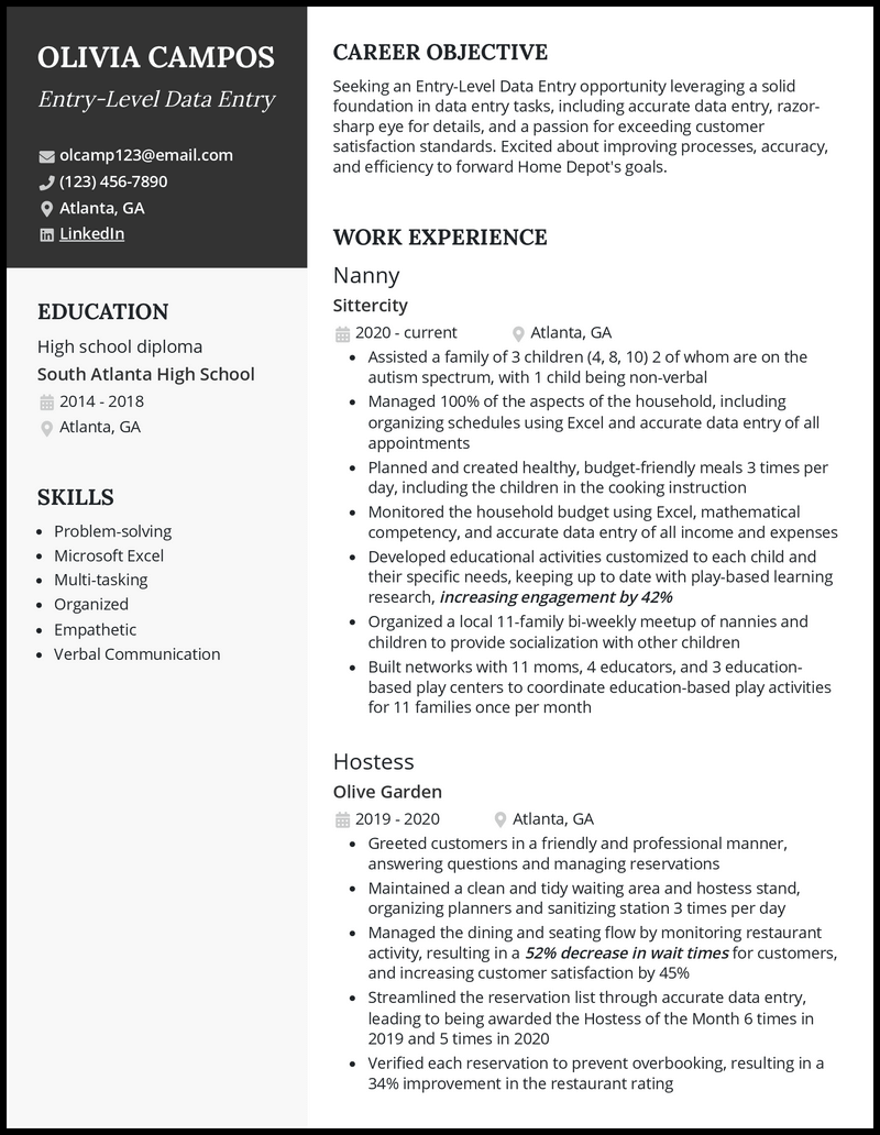 3 Entry-Level Data Entry Resume Examples for 2023