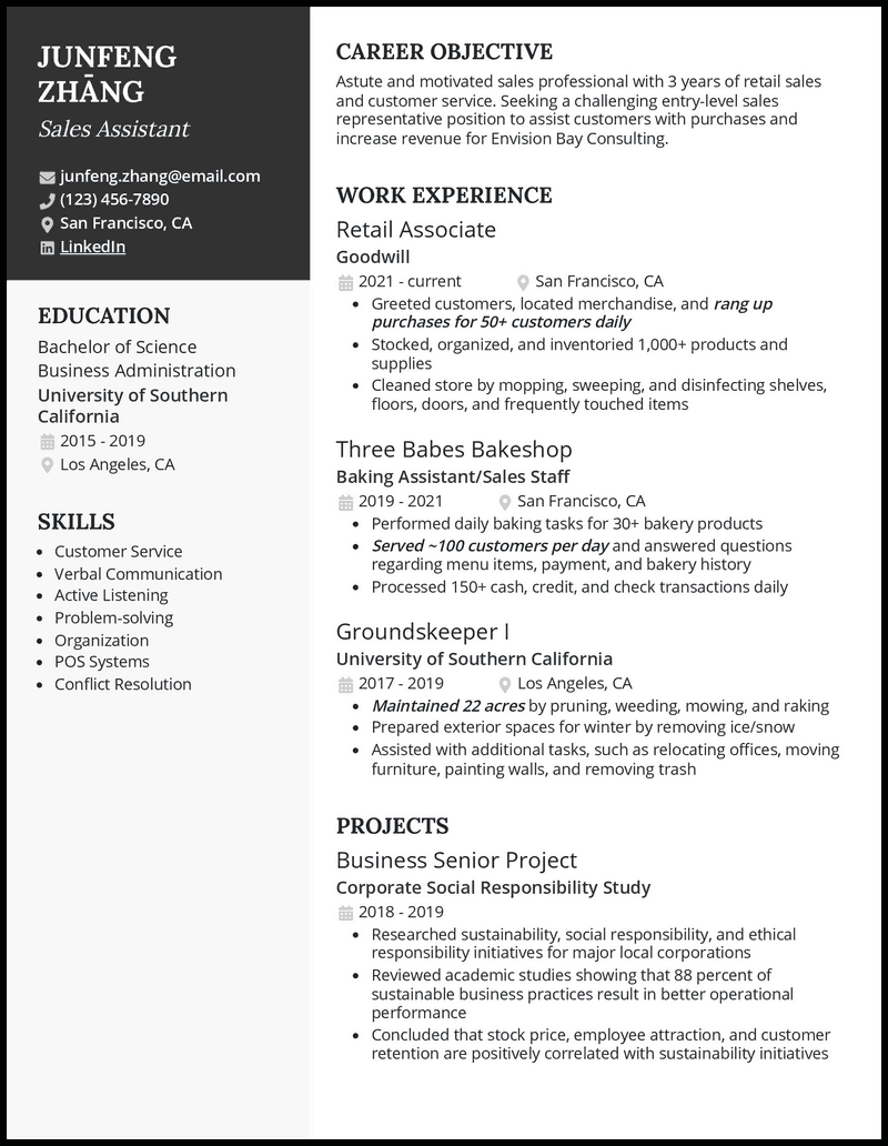 3 Sales Assistant Resume Examples For 2024   Sales Assistant Elegant Resume Example 