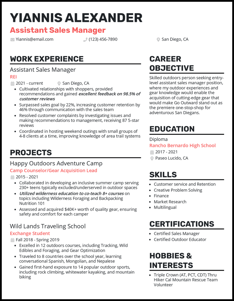 3 Assistant Sales Manager Resume Examples for 2024