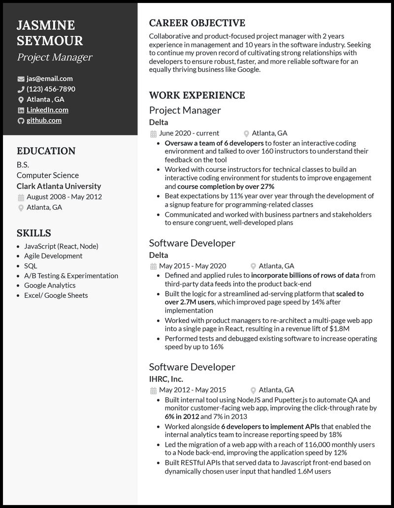 5 Business Manager Resume Examples for the Job in 2024