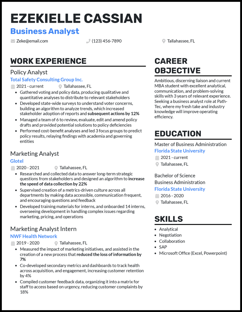 3 MBA Student Resume Examples Proven to Work in 2023