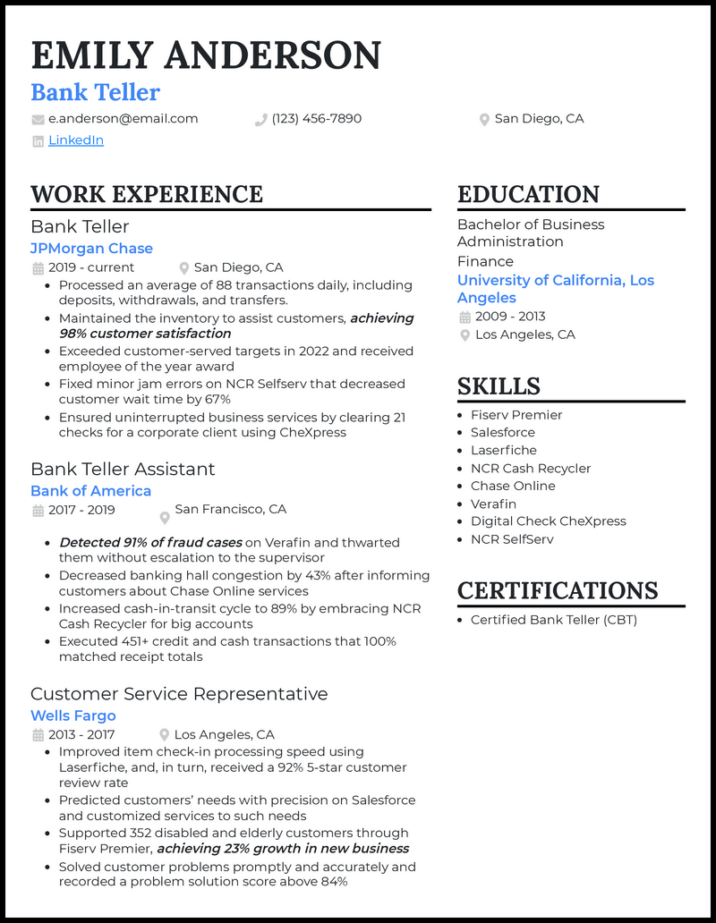 3 Banking Resume Examples That Made the Cut in 2023