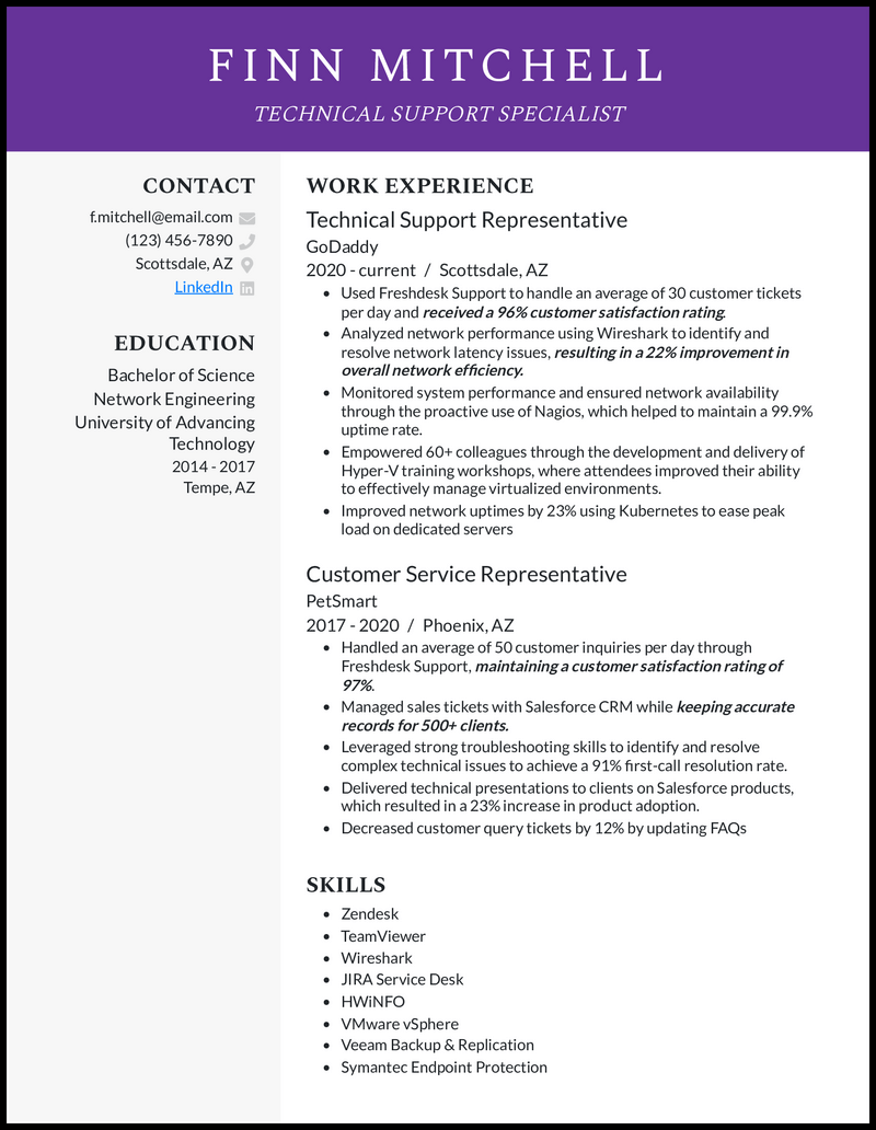 3 Technical Support Specialist Resume Examples for 2023