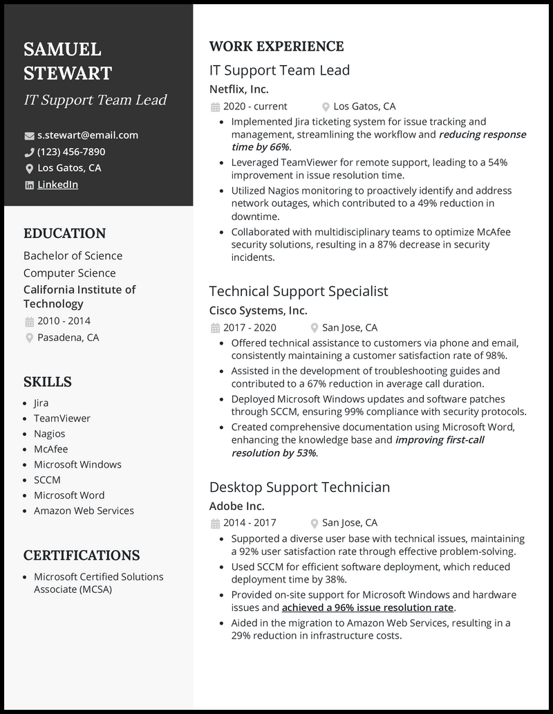 3 IT Support Resume Examples to Land Interviews in 2023