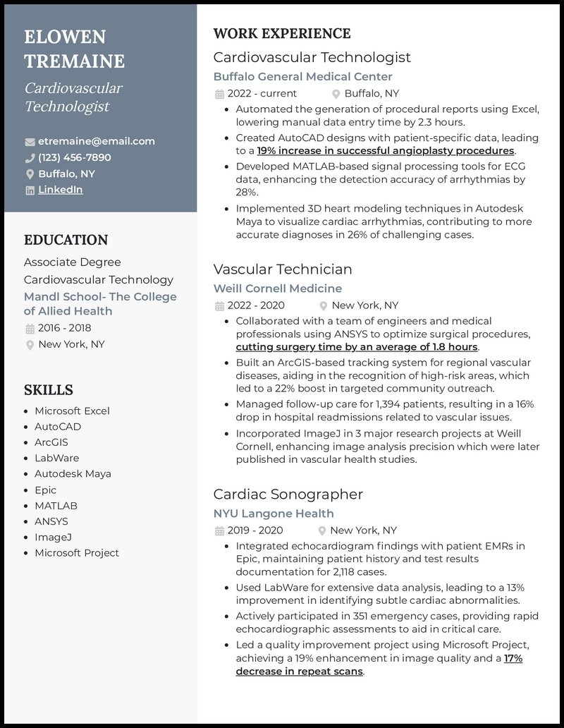 5 Technologist Resume Examples Created for 2024 