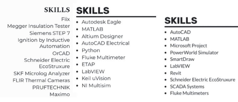 core-skills-for-an-electrical-engineer Core skills for an electrical engineer resume