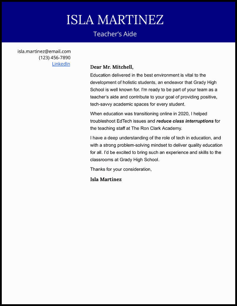 23 Paraprofessional Cover Letter Examples