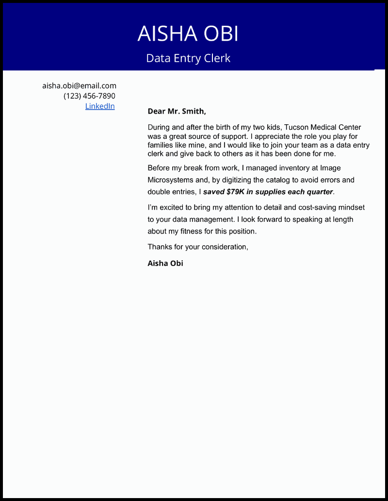 8 Stay at Home Mom Cover Letter Examples